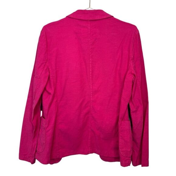 Frank & Eileen Dublin Tailored Blazer Performance Linen Fuchsia Pink Large - Picture 3 of 5